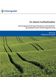 Forside rapport: En robust instituttsektor