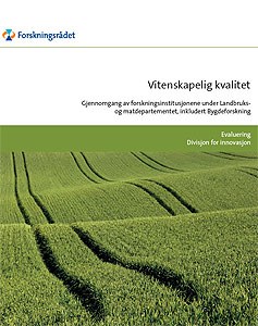 Forside rapport: Vitenskapelig kvalitet