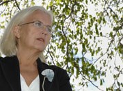 Miljøvernminister Helen Bjørnøy. Foto: Bjørn Stuedal.