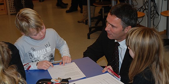 Statsministeren besøkte Tyristrand skole onsdag
