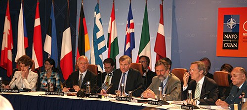 From the opening of the NATO meeting. Photo: Pierre de Brisis, MFA