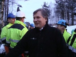 Terje Riis-Johansen ved fjernvarmeprosjektet på Lillestrøm. Foto: UC/OED